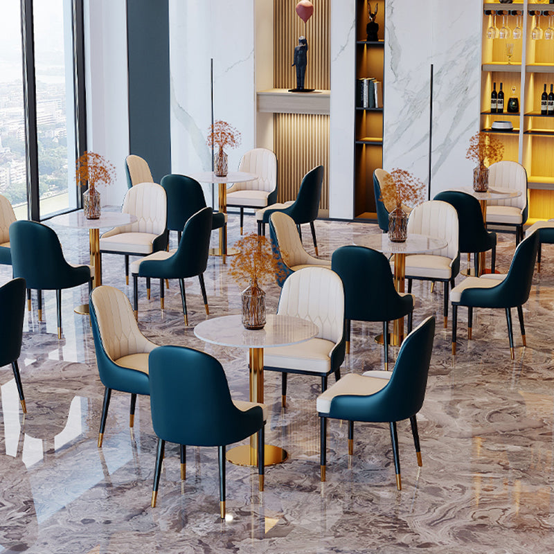 Set da tavolo Dinette in stile glam 1/2/5 pezzi set da pranzo rotondo per casa