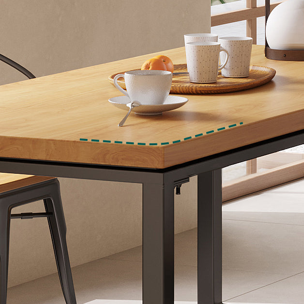 Ensemble de table à manger en bois industriel 1/2/5 pièces avec ensemble de meubles de cuisine de base en métal