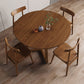 Modern Style Dinette Set 1/2/4/5 Pcs Round Solid Wood Dinette Table with Dining Chair 5 Pieces: Table, 4 Wood Chairs Clearhalo 'Dining Room Sets' 'Dining Tables & Seating' 'dining_room_set' 'furn' 'furn_dining_room_set' 'Furniture' 'Kitchen & Dining Furniture' 7284043