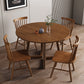 Modern Style Dinette Set 1/2/4/5 Pcs Round Solid Wood Dinette Table with Dining Chair 5 Pieces: Table, 4 Brown Chairs Clearhalo 'Dining Room Sets' 'Dining Tables & Seating' 'dining_room_set' 'furn' 'furn_dining_room_set' 'Furniture' 'Kitchen & Dining Furniture' 7284044