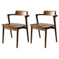 Modern Style Dinette Set 1/2/4/5 Pcs Round Solid Wood Dinette Table with Dining Chair 2 Black-Brown Chairs Clearhalo 'Dining Room Sets' 'Dining Tables & Seating' 'dining_room_set' 'furn' 'furn_dining_room_set' 'Furniture' 'Kitchen & Dining Furniture' 7284045