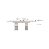 Extendable Dining Table Set 1/4/5/7 Pieces with Acrylic Base Kitchen Furniture Set Clearhalo 'Dining Room Sets' 'Dining Tables & Seating' 'dining_room_set' 'furn' 'furn_dining_room_set' 'Furniture' 'Kitchen & Dining Furniture' 7284085