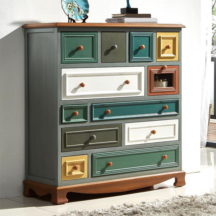 Coastal Dresser Solid Wood Storage Chest Dresser with Multi Drawers