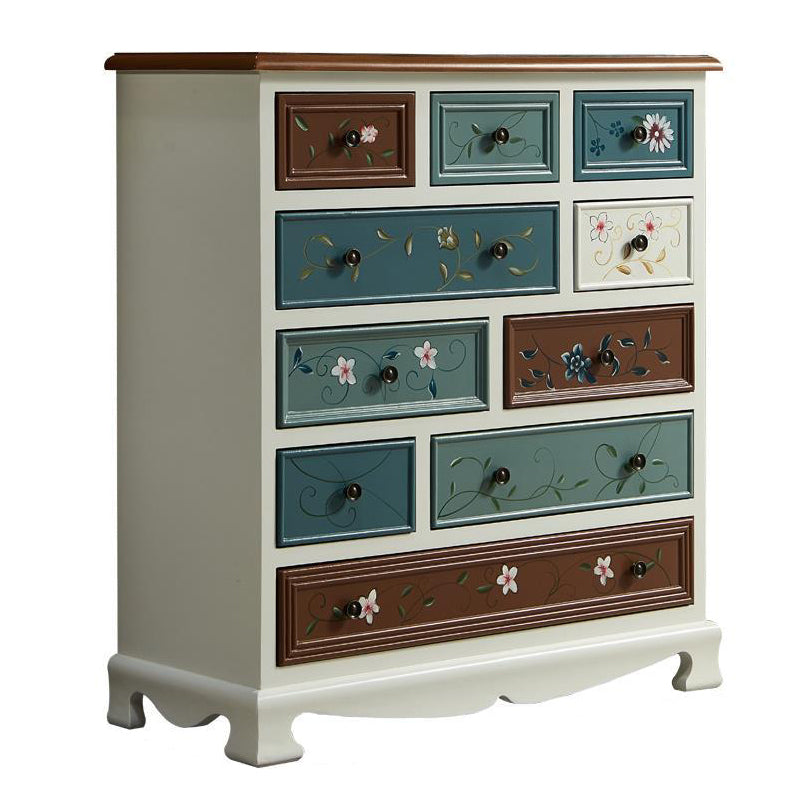 Coastal Dresser Solid Wood Storage Chest Dresser with Multi Drawers