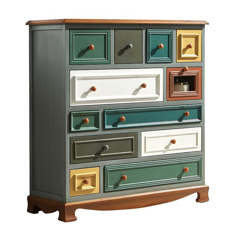 Coastal Dresser Solid Wood Storage Chest Dresser with Multi Drawers