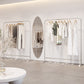 Modern Clothes Hanger Free Standing Stainless Steel Silver Coat Rack