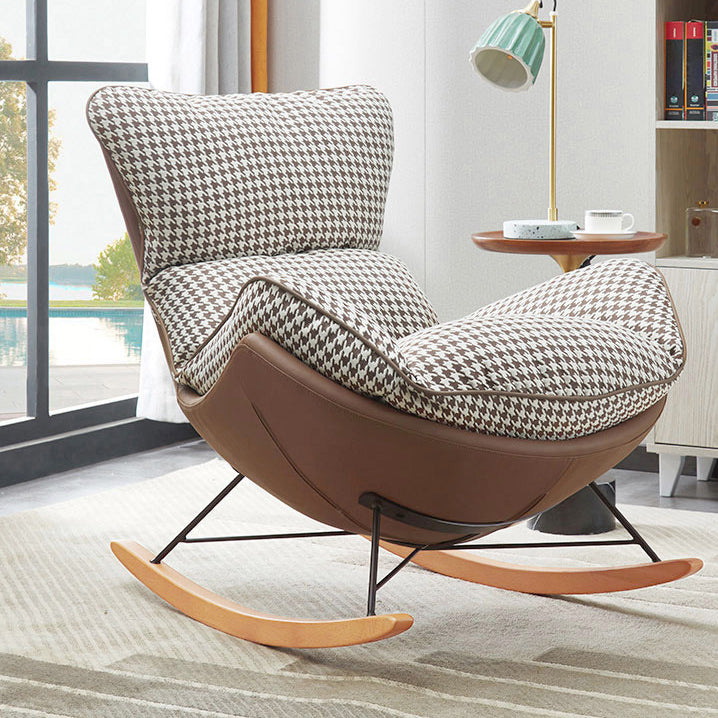 Light Luxury Style Single Leisure Chaise Rocking Chair Lounge Lazy Chair Clearhalo 'Chairs & Seating' 'furn' 'furn_rocking_chairs' 'Furniture' 'Living Room Furniture' 'Rocking Chairs' 'rocking_chairs' 7284433