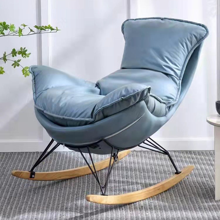 Light Luxury Style Single Leisure Chaise Rocking Chair Lounge Lazy Chair Rocking Chair Blue Clearhalo 'Chairs & Seating' 'furn' 'furn_rocking_chairs' 'Furniture' 'Living Room Furniture' 'Rocking Chairs' 'rocking_chairs' 7284444