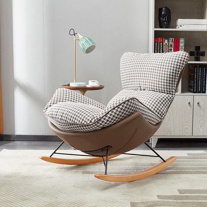 Light Luxury Style Single Leisure Chaise Rocking Chair Lounge Lazy Chair Clearhalo 'Chairs & Seating' 'furn' 'furn_rocking_chairs' 'Furniture' 'Living Room Furniture' 'Rocking Chairs' 'rocking_chairs' 7284446