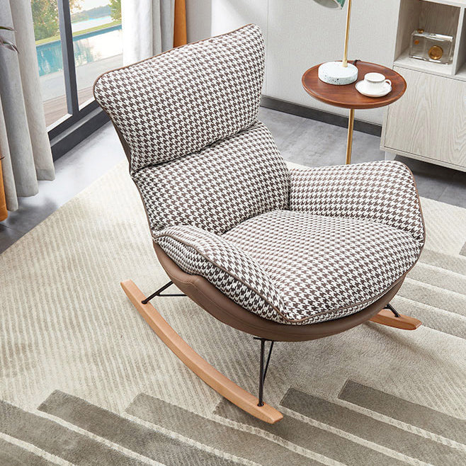 Light Luxury Style Single Leisure Chaise Rocking Chair Lounge Lazy Chair Clearhalo 'Chairs & Seating' 'furn' 'furn_rocking_chairs' 'Furniture' 'Living Room Furniture' 'Rocking Chairs' 'rocking_chairs' 7284447