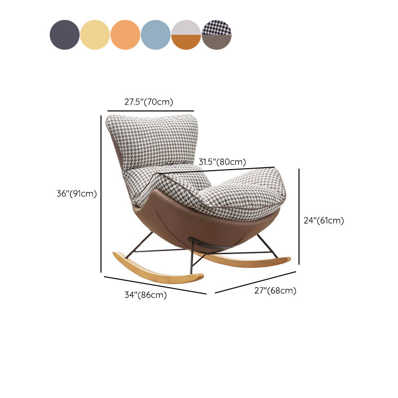 Light Luxury Style Single Leisure Chaise Rocking Chair Lounge Lazy Chair Clearhalo 'Chairs & Seating' 'furn' 'furn_rocking_chairs' 'Furniture' 'Living Room Furniture' 'Rocking Chairs' 'rocking_chairs' 7284448