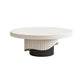 Modern Coffee Table Wooden Round Nesting Coffee Table Set with Pedestal Legs White Black Clearhalo 'Coffee & Accent Tables' 'Coffee Tables' 'coffee_tables' 'furn' 'furn_coffee_tables' 'Furniture' 'Living Room Furniture' 7284507