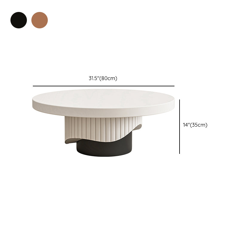 Modern Coffee Table Wooden Round Nesting Coffee Table Set with Pedestal Legs Clearhalo 'Coffee & Accent Tables' 'Coffee Tables' 'coffee_tables' 'furn' 'furn_coffee_tables' 'Furniture' 'Living Room Furniture' 7284518