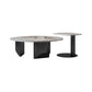 Modern Coffee Table Slate Round Nesting Coffee Table Set with Black Legs Clearhalo 'Coffee & Accent Tables' 'Coffee Tables' 'coffee_tables' 'furn' 'furn_coffee_tables' 'Furniture' 'Living Room Furniture' 7284554