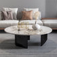 Modern Coffee Table Slate Round Nesting Coffee Table Set with Black Legs Clearhalo 'Coffee & Accent Tables' 'Coffee Tables' 'coffee_tables' 'furn' 'furn_coffee_tables' 'Furniture' 'Living Room Furniture' 7284556