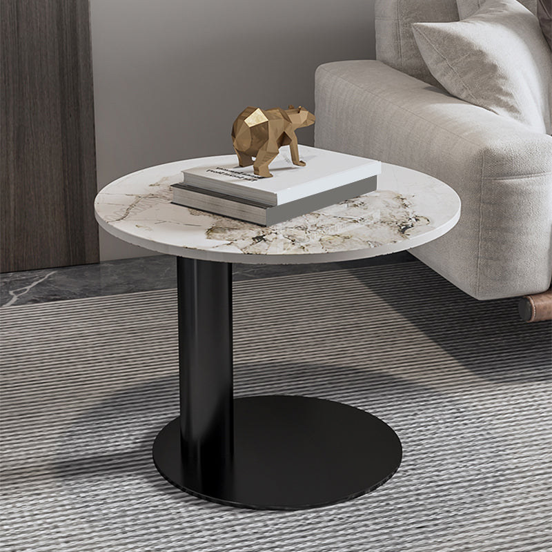 Modern Coffee Table Slate Round Nesting Coffee Table Set with Black Legs Clearhalo 'Coffee & Accent Tables' 'Coffee Tables' 'coffee_tables' 'furn' 'furn_coffee_tables' 'Furniture' 'Living Room Furniture' 7284557