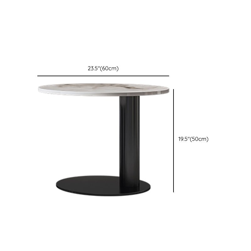 Modern Coffee Table Slate Round Nesting Coffee Table Set with Black Legs Clearhalo 'Coffee & Accent Tables' 'Coffee Tables' 'coffee_tables' 'furn' 'furn_coffee_tables' 'Furniture' 'Living Room Furniture' 7284560