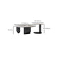 Modern Coffee Table Slate Round Nesting Coffee Table Set with Black Legs Clearhalo 'Coffee & Accent Tables' 'Coffee Tables' 'coffee_tables' 'furn' 'furn_coffee_tables' 'Furniture' 'Living Room Furniture' 7284567
