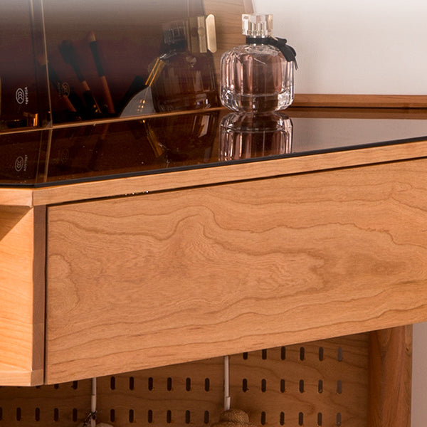 Contemporary Mirrored Glass Drawers Make-up Vanity with Storage for Bedroom Clearhalo 'Bedroom Furniture' 'furn' 'furn_makeup_vanities' 'Furniture' 'Makeup Vanities' 'makeup_vanities' 7284577