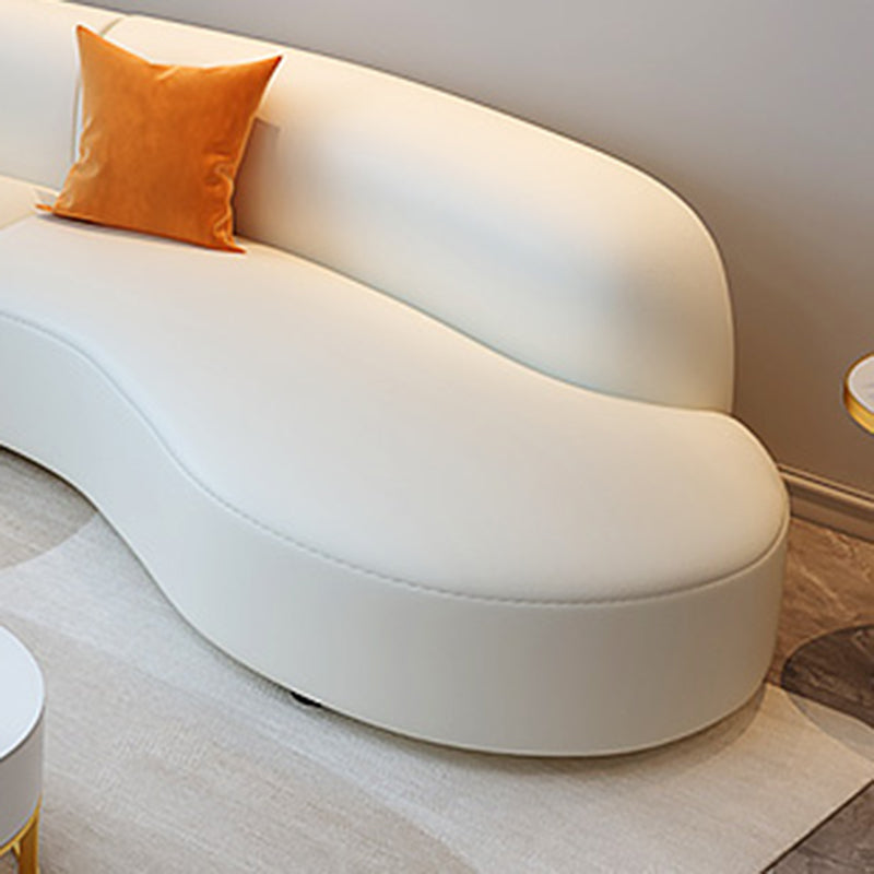 Durable Sectionals Stain-Resistant Square Arms Sofa for Living Room