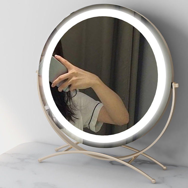 Glam ijdelheid bureau in wit met laden kaptafel met metalen basis