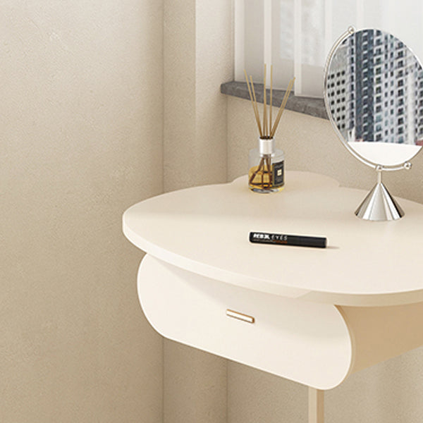 Vanity di trucco metallico moderno per camera da letto con un set di vanità per il trucco del cassetto