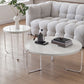 Contemporary Stone Coffee Table 3 Legs Coffee Cocktail Table Clearhalo 'Coffee & Accent Tables' 'Coffee Tables' 'coffee_tables' 'furn' 'furn_coffee_tables' 'Furniture' 'Living Room Furniture' 7284711