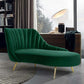 Living Room Recessed Arms Chaise Modern Style Velvet Chaise with Upholster Green Left-Arm Chaise Clearhalo 'Chairs & Seating' 'Chaise Lounge' 'chaise_lounge' 'furn' 'furn_chaise_lounge' 'Furniture' 'Living Room Furniture' 7285502
