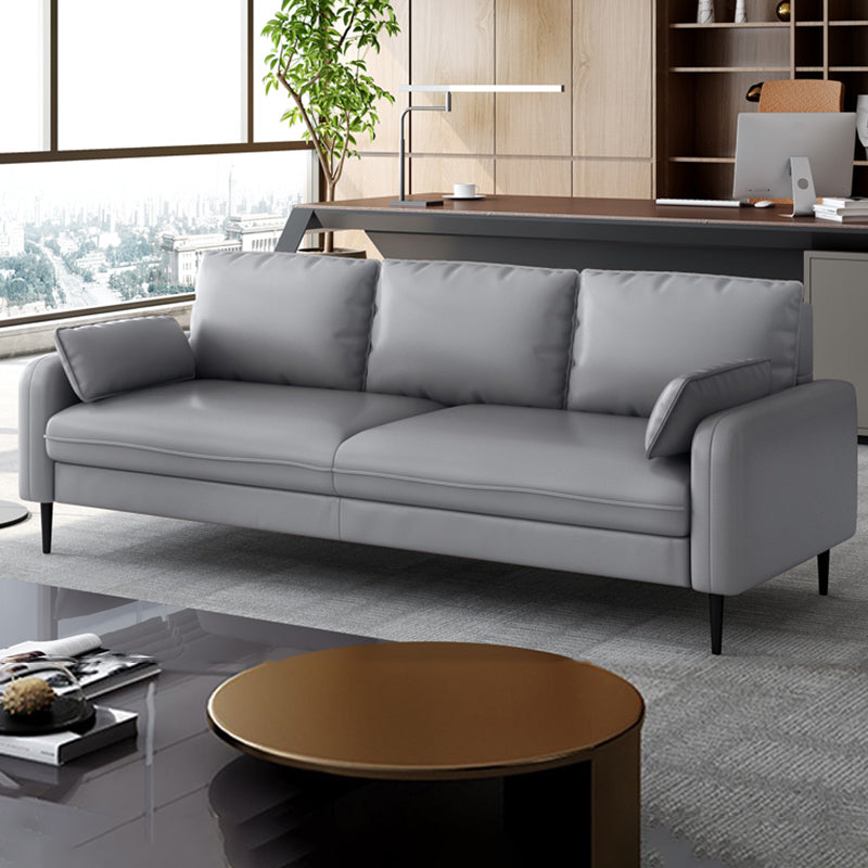 Sofá de cuero de 3 plazas de cuero a mediados de siglo.