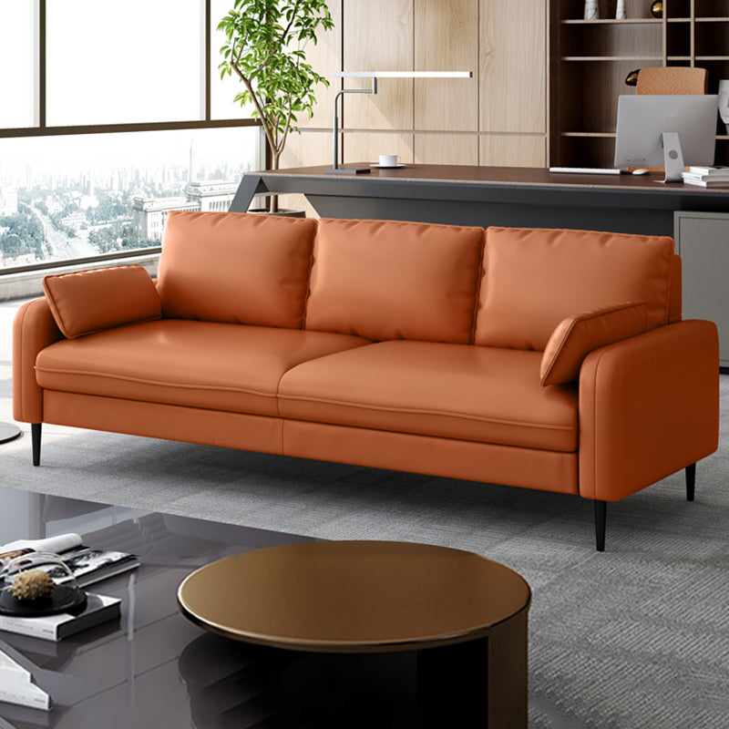 Sofá de cuero de 3 plazas de cuero a mediados de siglo.