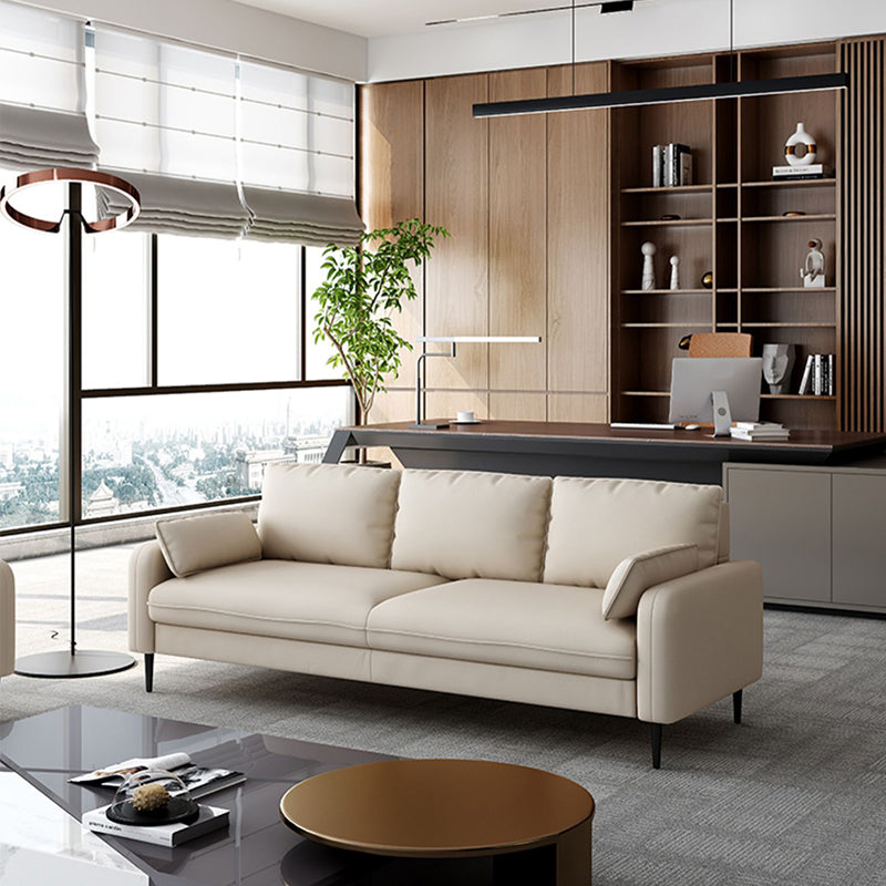 Sofá de cuero de 3 plazas de cuero a mediados de siglo.