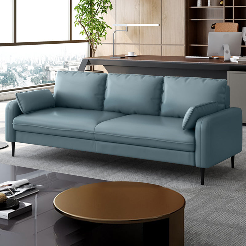 Sofá de cuero de 3 plazas de cuero a mediados de siglo.