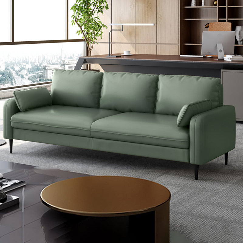 Sofá de cuero de 3 plazas de cuero a mediados de siglo.