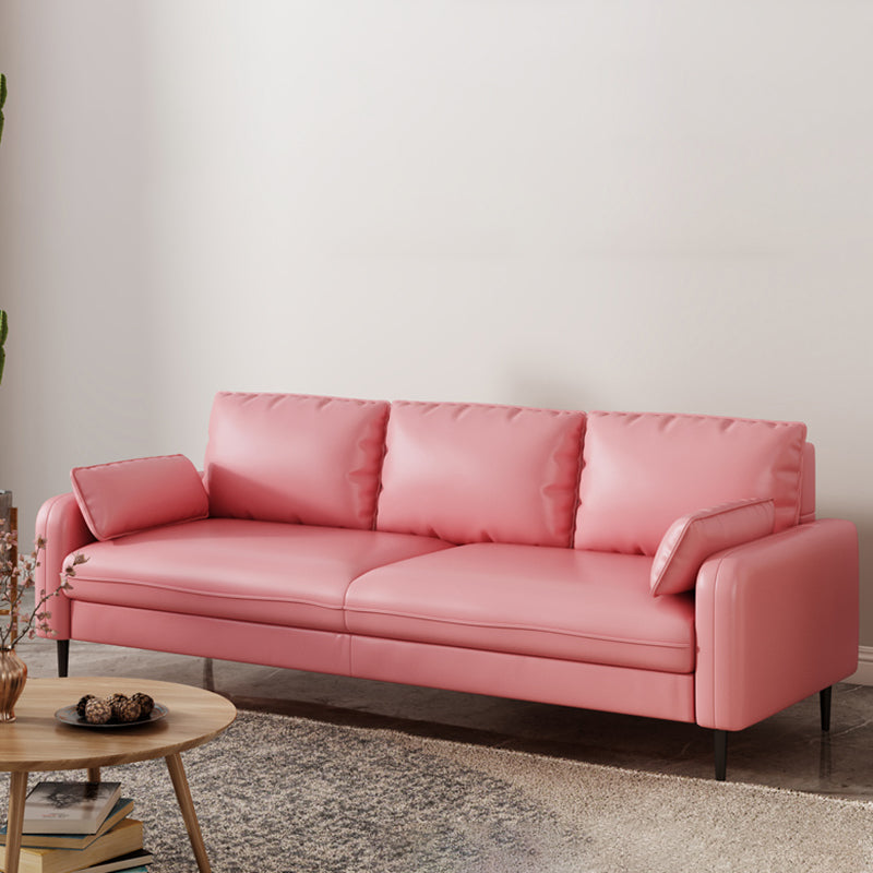 Sofá de cuero de 3 plazas de cuero a mediados de siglo.