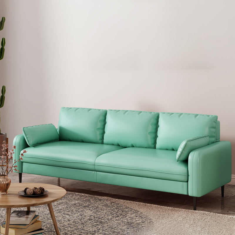 Sofá de cuero de 3 plazas de cuero a mediados de siglo.