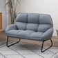 Flared Arm Fabric Simple Sofa Scandinavian Biscuit Back Loveseat
