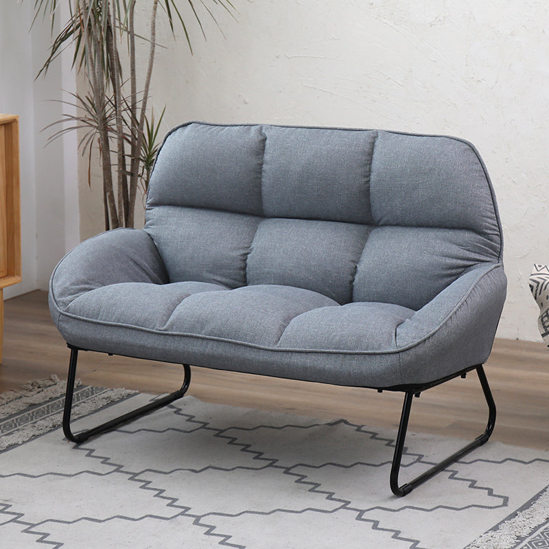 Flared Arm Fabric Simple Sofa Scandinavian Biscuit Back Loveseat
