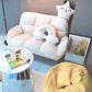 Flared Arm Fabric Simple Sofa Scandinavian Biscuit Back Loveseat