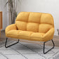 Flared Arm Fabric Simple Sofa Scandinavian Biscuit Back Loveseat