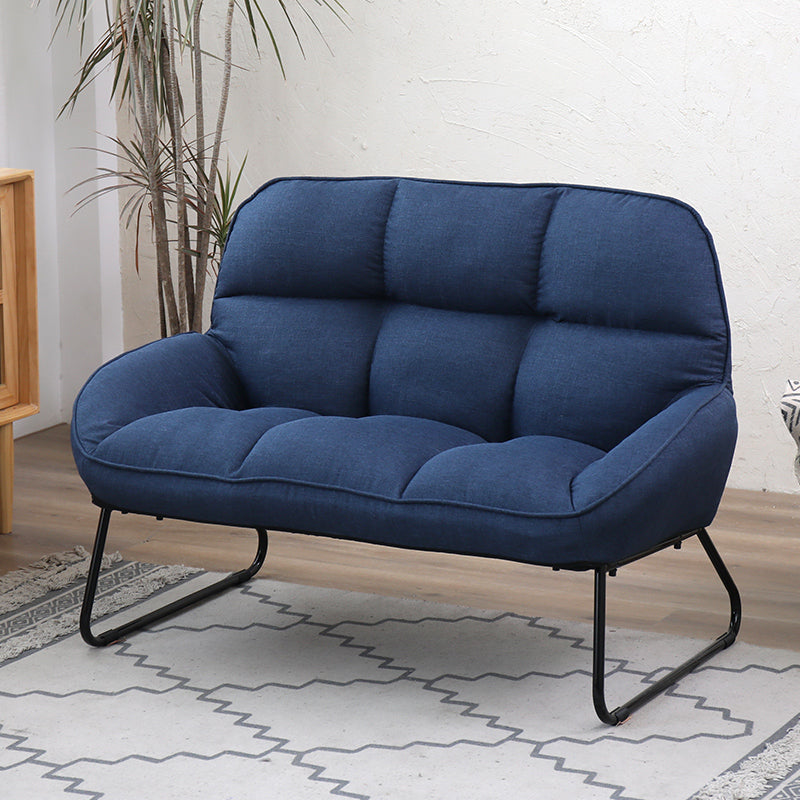 Flared Arm Fabric Simple Sofa Scandinavian Biscuit Back Loveseat