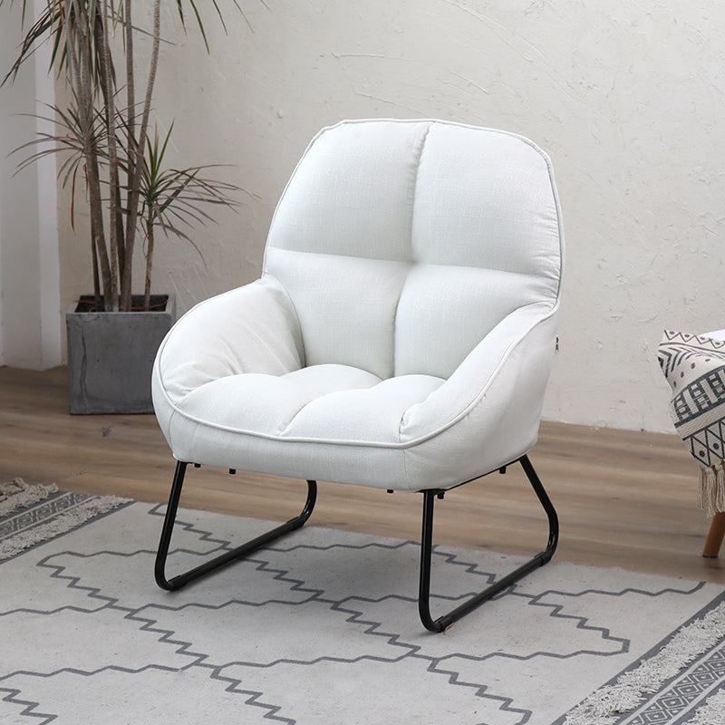 Flared Arm Fabric Simple Sofa Scandinavian Biscuit Back Loveseat