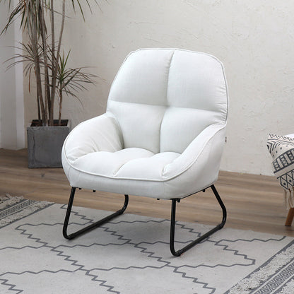 Flared Arm Fabric Simple Sofa Scandinavian Biscuit Back Loveseat