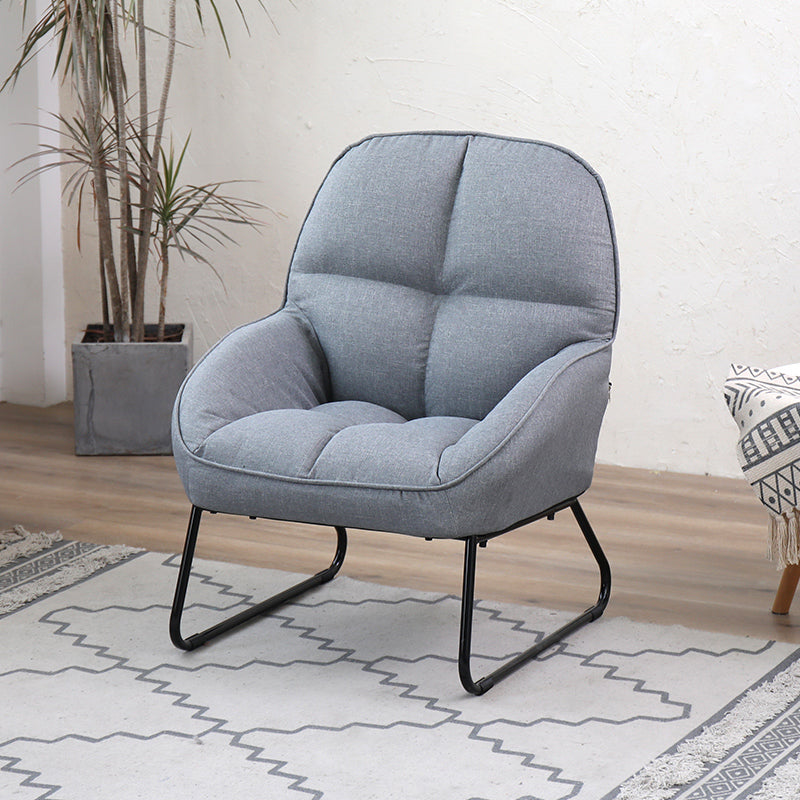 Flared Arm Fabric Simple Sofa Scandinavian Biscuit Back Loveseat