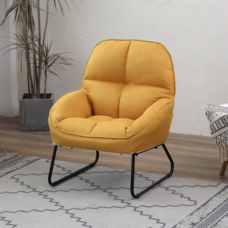 Flared Arm Fabric Simple Sofa Scandinavian Biscuit Back Loveseat