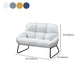 Flared Arm Fabric Simple Sofa Scandinavian Biscuit Back Loveseat