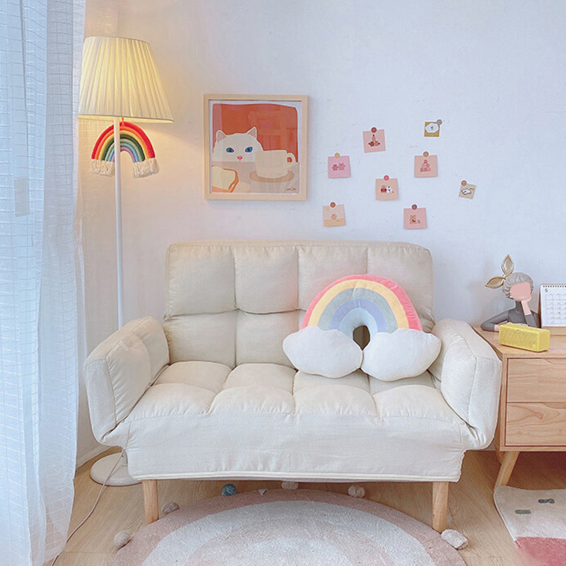 Tela ajustable sofá galleta retrospectiva 47.6 "w amadrino de brazo acampanado