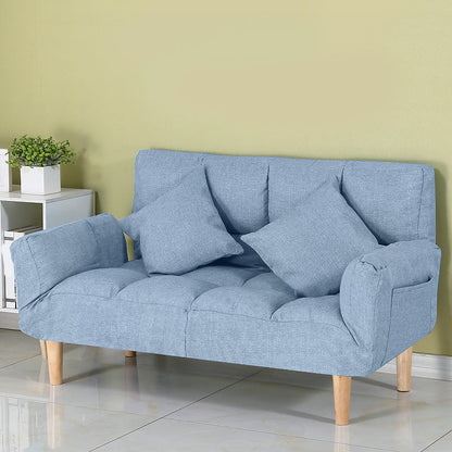 Tela ajustable sofá galleta retrospectiva 47.6 "w amadrino de brazo acampanado