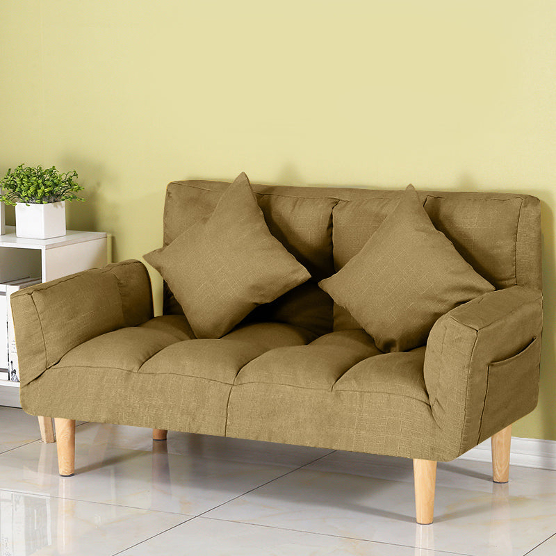 Tela ajustable sofá galleta retrospectiva 47.6 "w amadrino de brazo acampanado