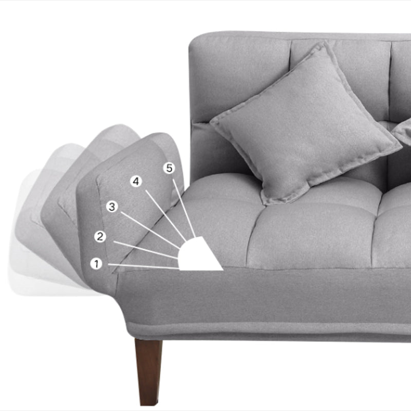 Tela ajustable sofá galleta retrospectiva 47.6 "w amadrino de brazo acampanado