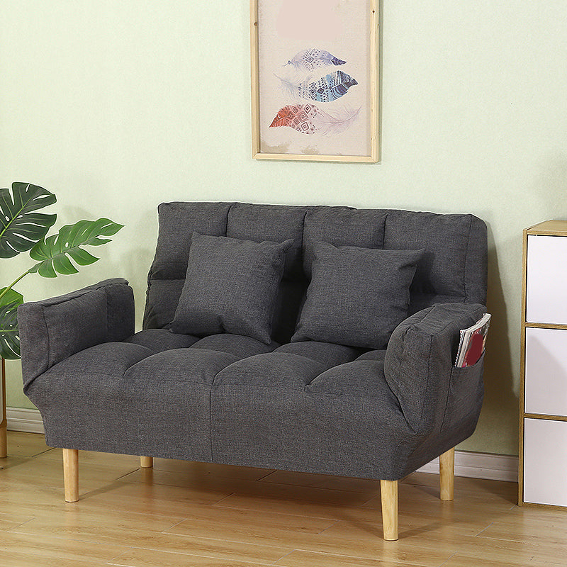 Tela ajustable sofá galleta retrospectiva 47.6 "w amadrino de brazo acampanado